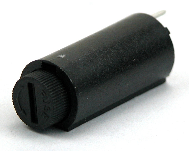 Zekeringhouder 5x20mm Vertikaal printmont. bajonet e=10mm - Stel